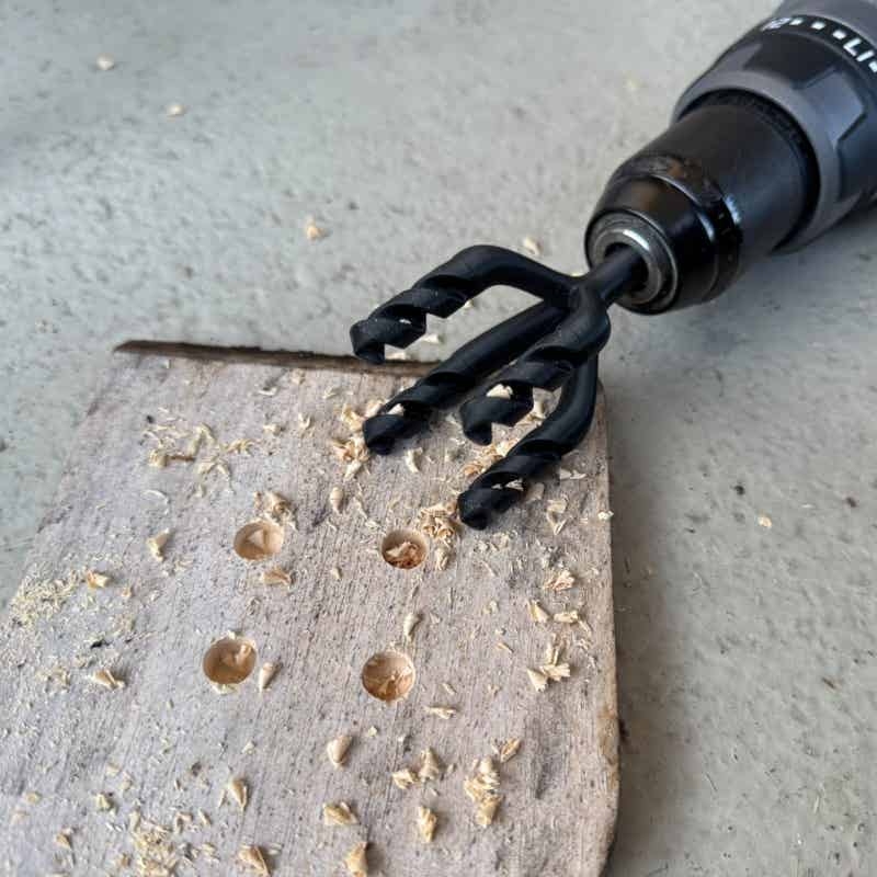 Woodworking Jokes - Four Head Square Drill Bit Funny