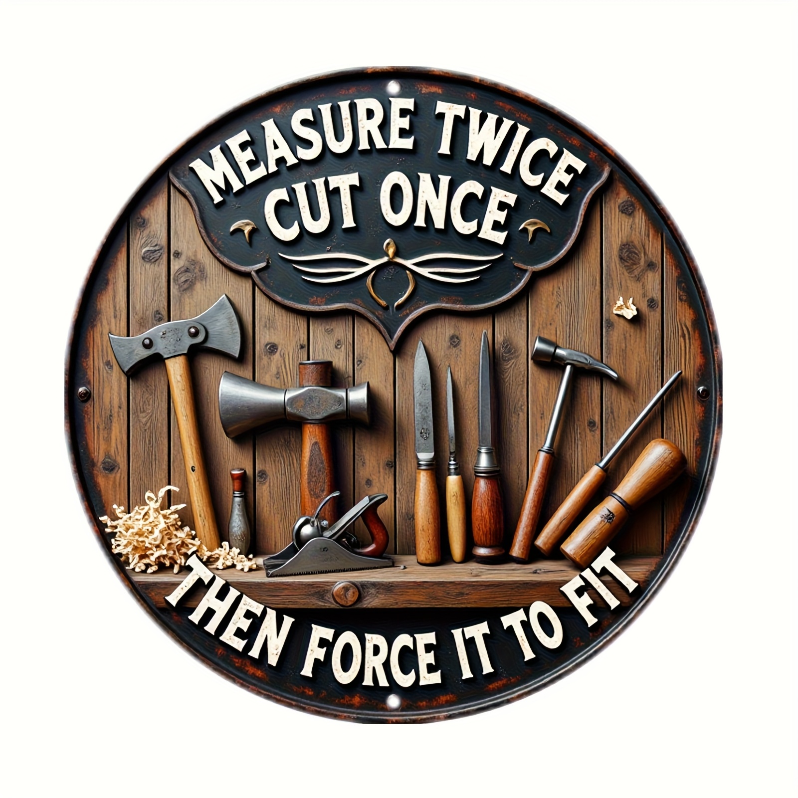 Woodworking Quotes Funny - Tin Sign - Vintage Durable Metal
