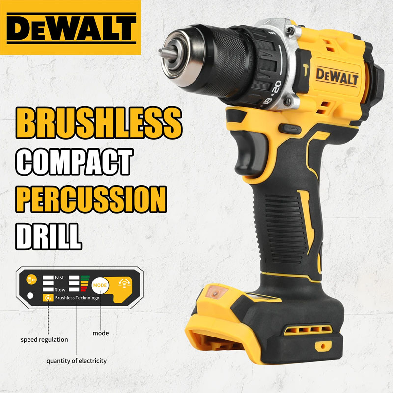 Woodworking Essential Tools - DEWALT DCD805 20V Brushless Impact Drill,