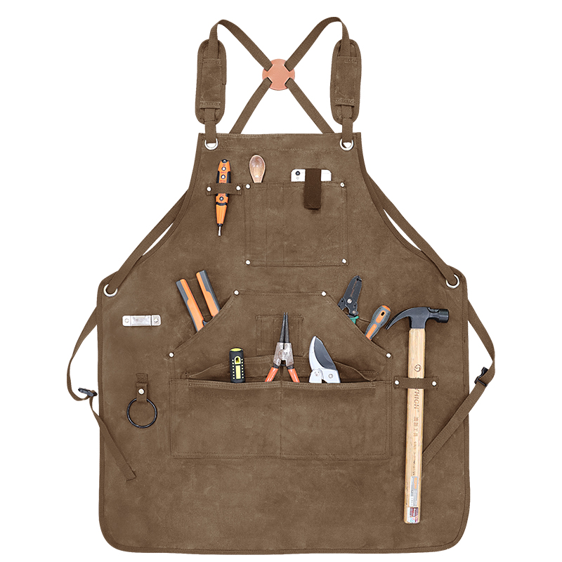 Woodworking Apron - Durable Thick Canvas Apron Waterproof Oil-Proof