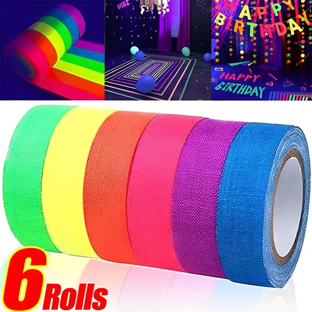 6-Pack Neon Fluorescent Tape S - Woodworking Uv Light 리뷰 및 가격