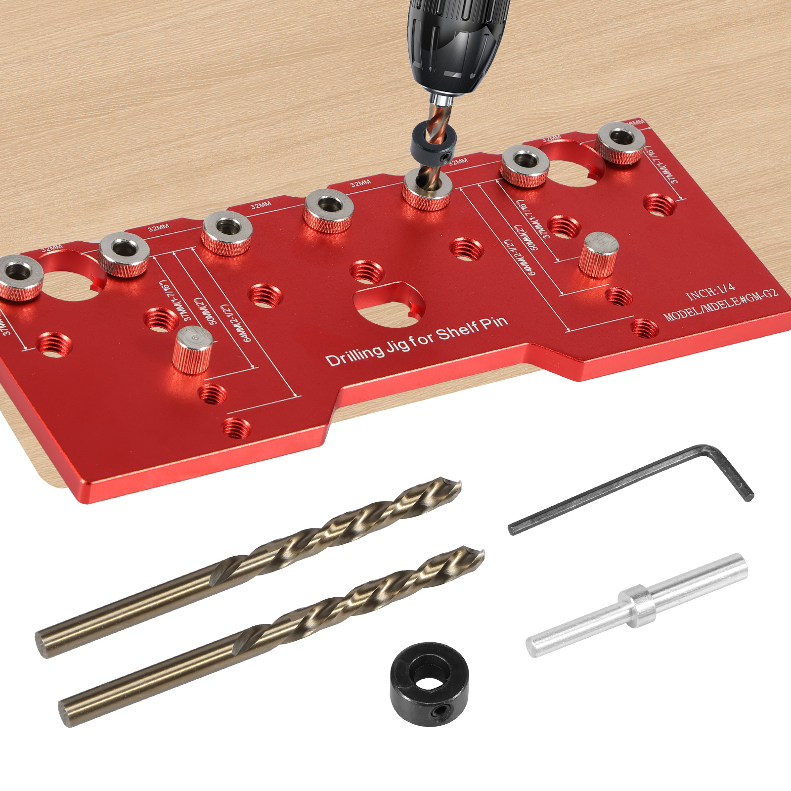 Shelf Pin Jig 1/4in Aluminum A - Woodworking Templates 리뷰 및 가격