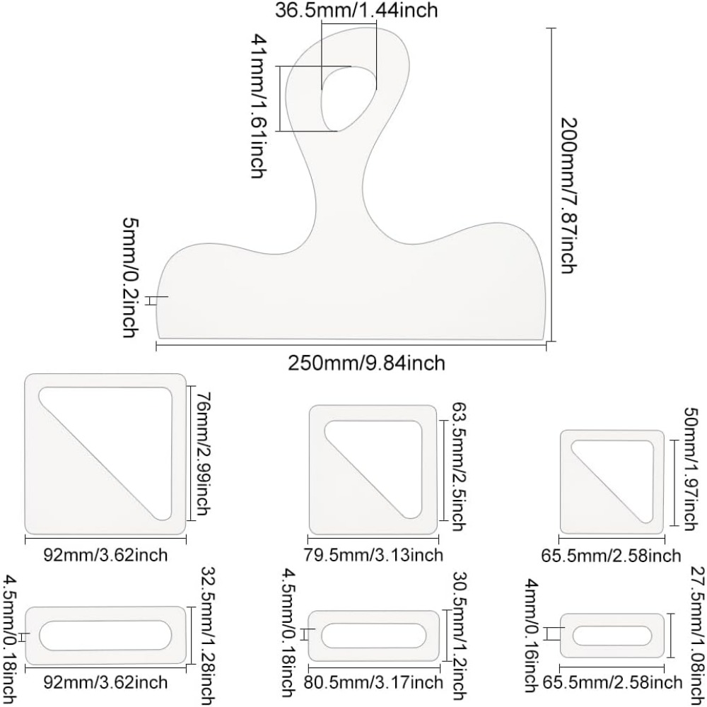 7Pcs Charcuterie Template Acry - Woodworking Cutting Tools 리뷰 및 가격