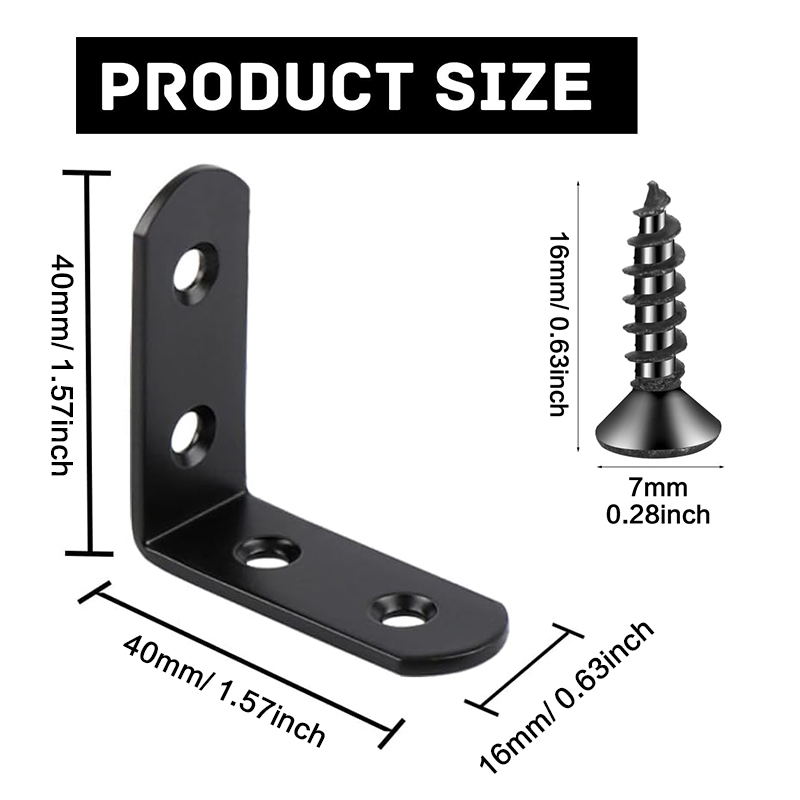 6-20 Pcs Black Corner Brace L  - Woodworking Joint 리뷰 및 가격