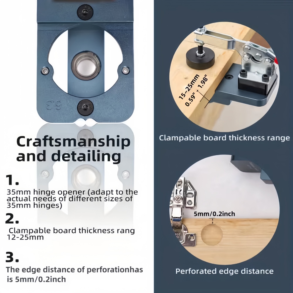 35mm Hinge Jig Kit - Adjustabl - Woodworking Templates 리뷰 및 가격