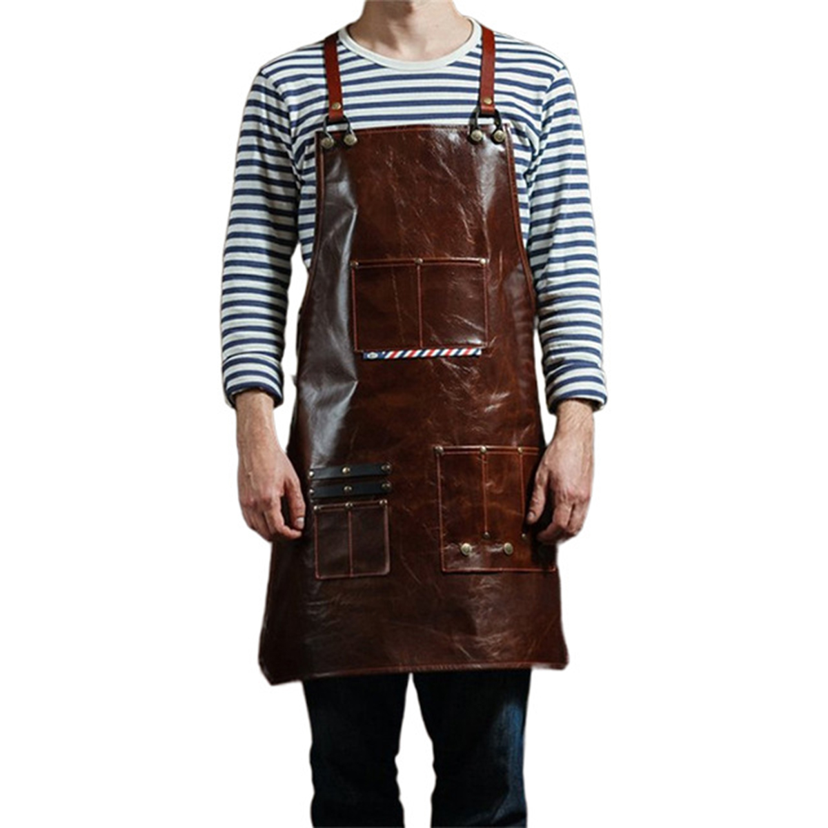 Men's Leather Work Apron with  - Woodworking Apron 리뷰 및 가격