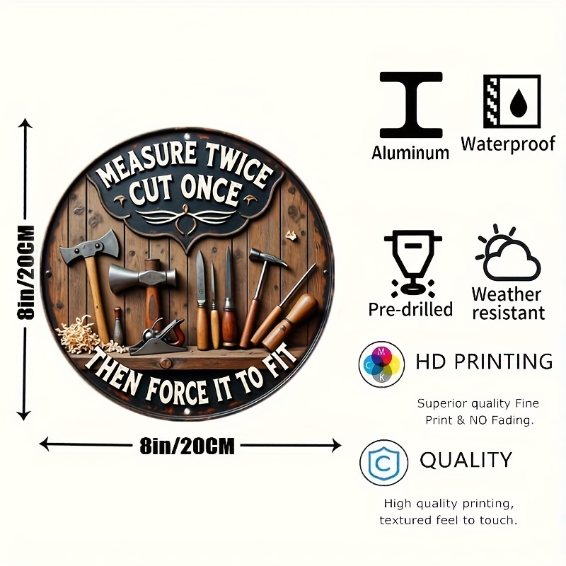 Tin Sign - Vintage Durable Met - Woodworking Quotes Funny 리뷰 및 가격
