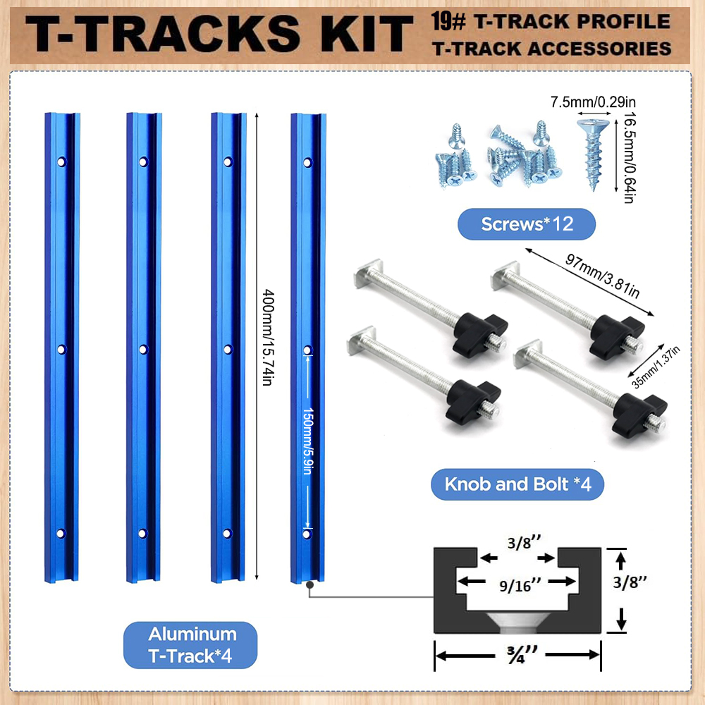 Woodworking 19# T-track Kit an - Woodworking Cutting Tools 리뷰 및 가격