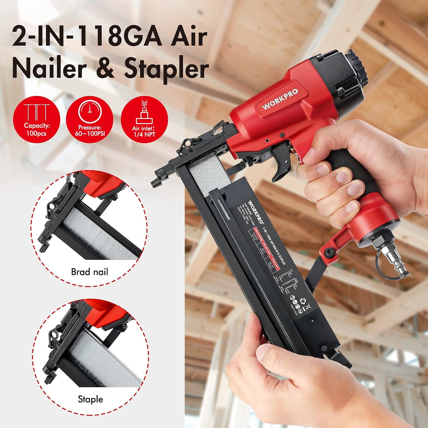18 GA Pneumatic Nail Gun & Cro - Woodworking And Carpentry 리뷰 및 가격