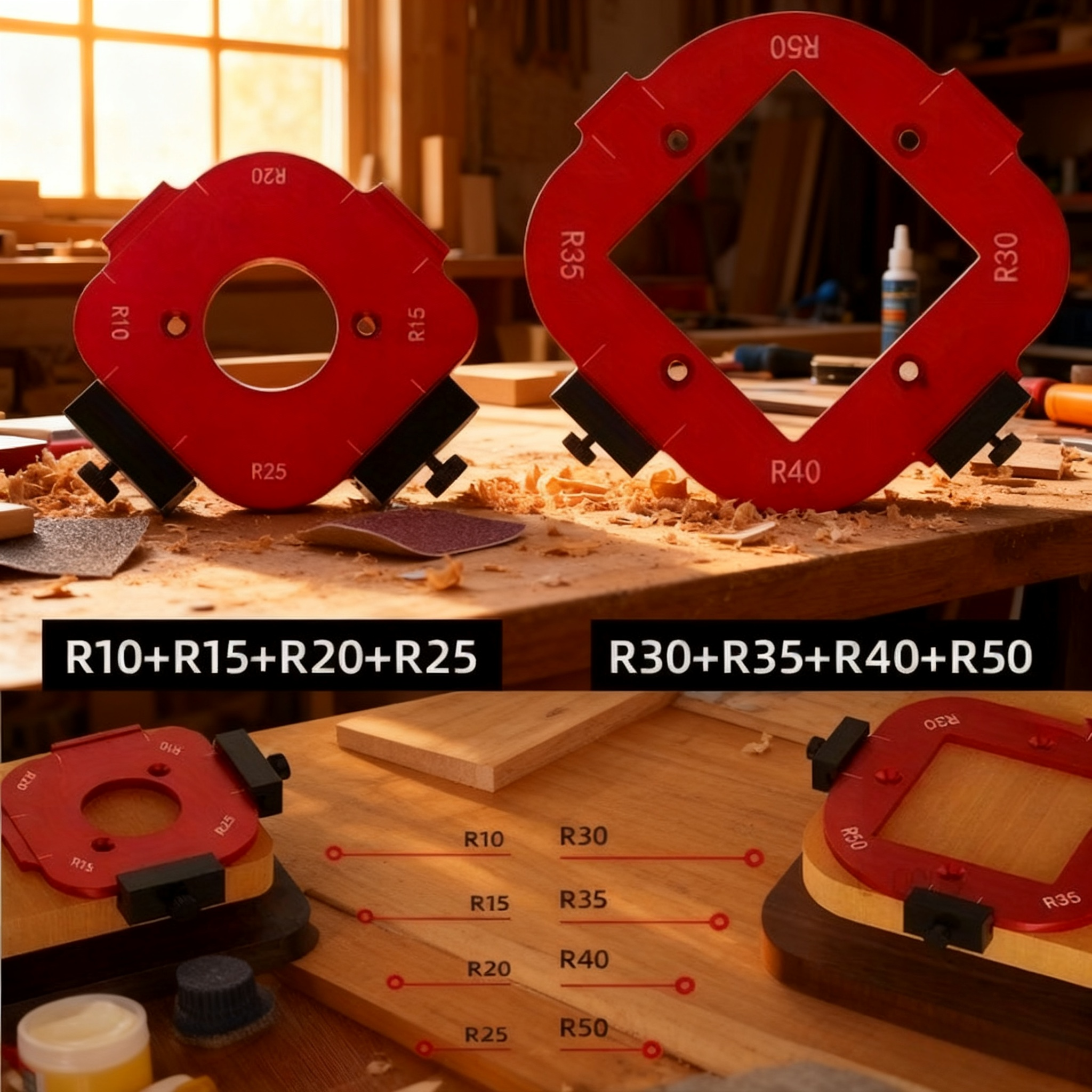 2pcs Woodworking Router Corner - Woodworking Templates 리뷰 및 가격